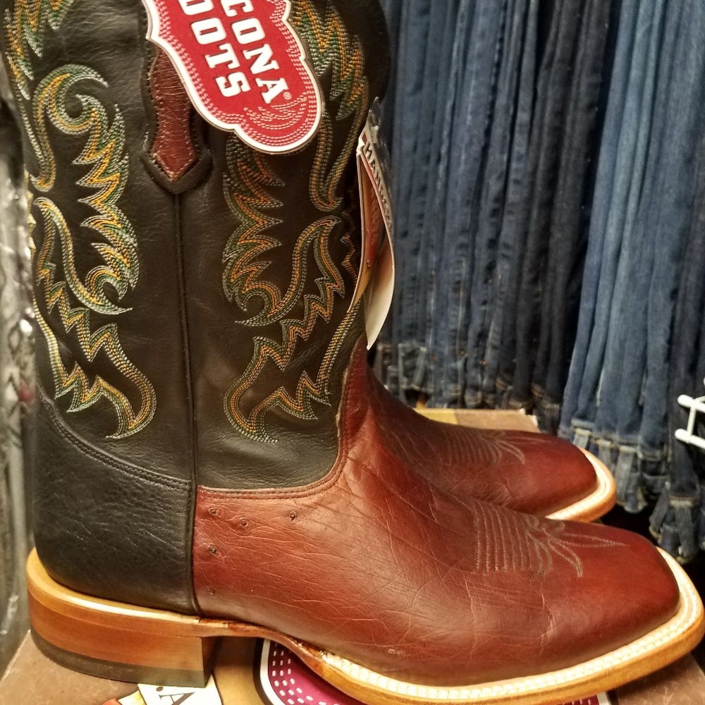 NOCONA Western/Cowboy Boots 11D Brandy Ostrich NIB
